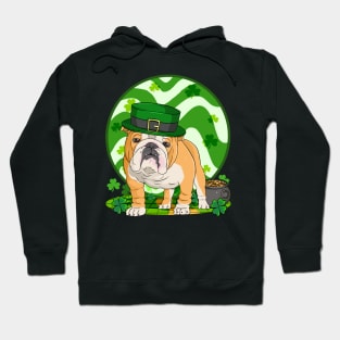 English Bulldog Dog St Patricks Day Irish Leprechaun Hoodie